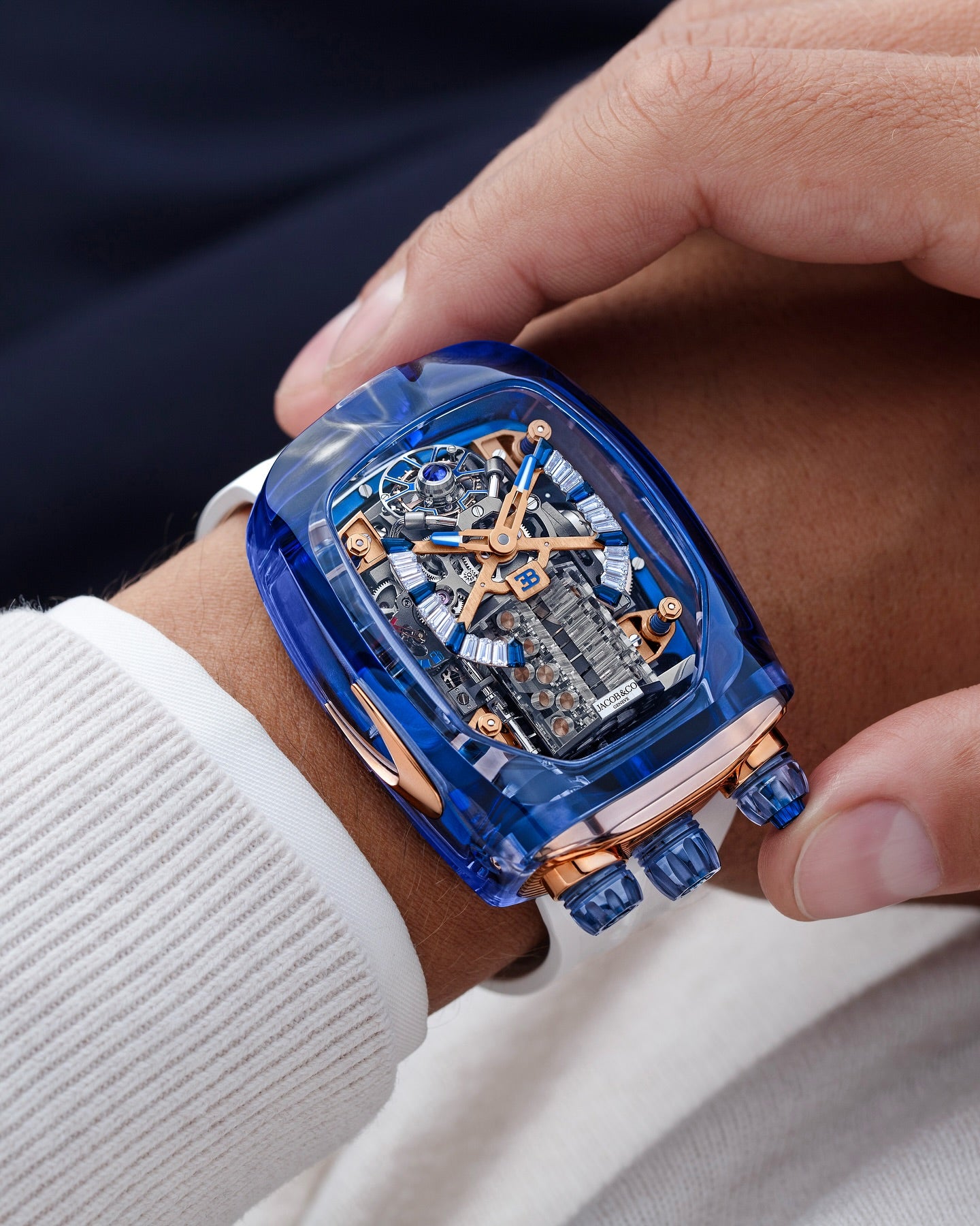 Limited Edition Jacob & Co. Bugatti Chiron Tourbillon watch (G00)