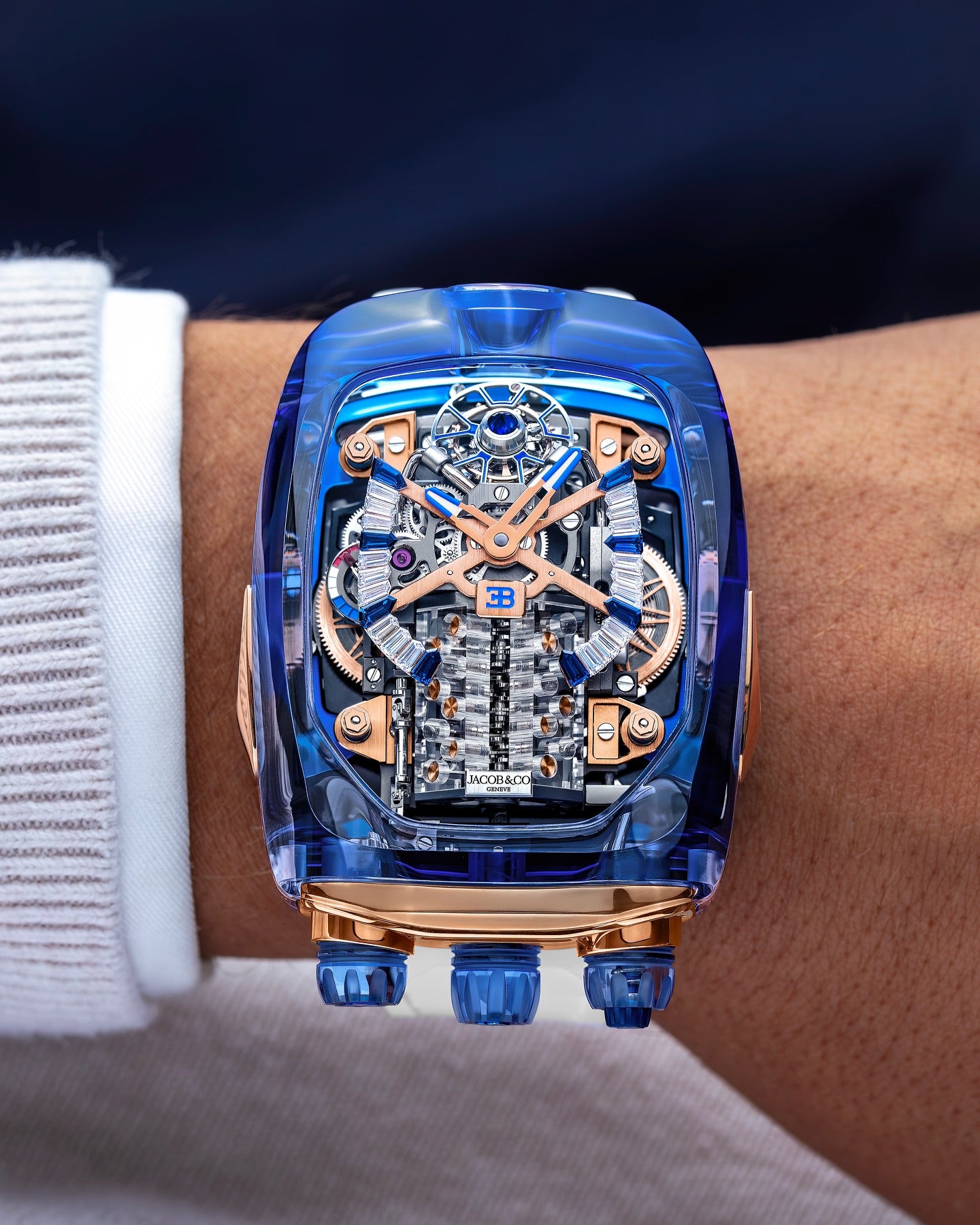 Limited Edition Jacob & Co. Bugatti Chiron Tourbillon watch (G00)