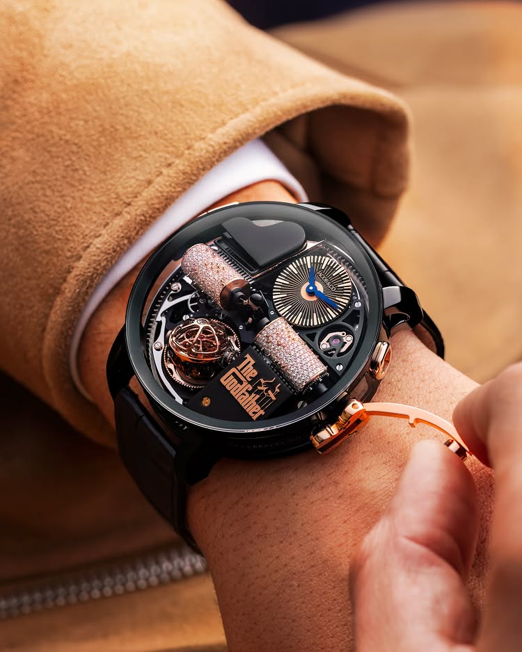Limited Edition Jacob & Co. Opera Godfather black DLC titanium watch (G00)