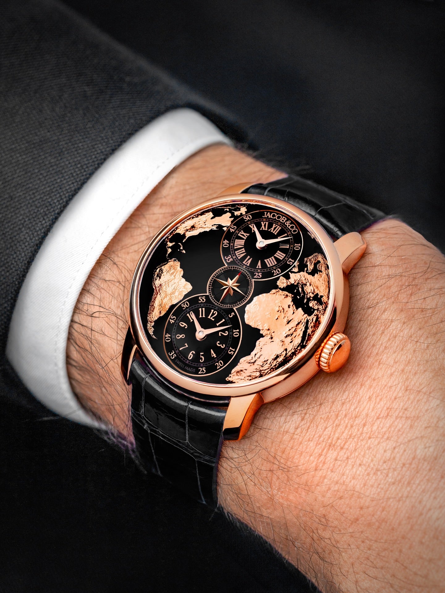 Limited Edition Jacob & Co. The World Is Yours Dual Time Zone watch (G00)