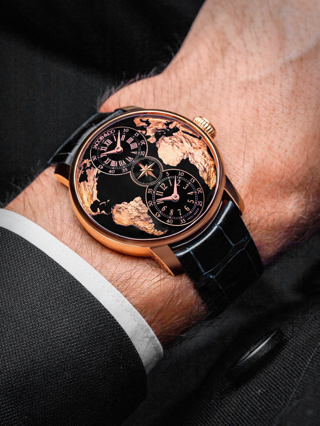 Limited Edition Jacob & Co. The World Is Yours Dual Time Zone watch (G00)