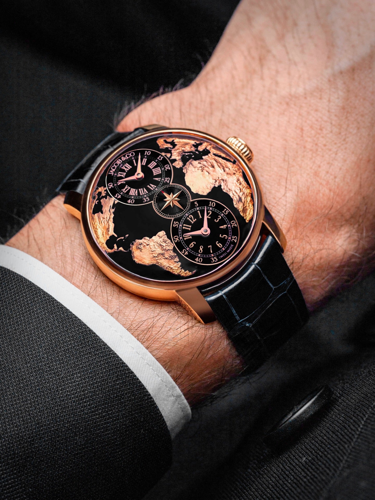 Limited Edition Jacob & Co. The World Is Yours Dual Time Zone watch (G00)