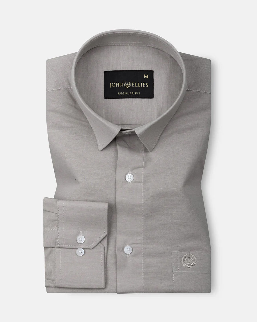 Elixur Tan Plain Cotton Shirt