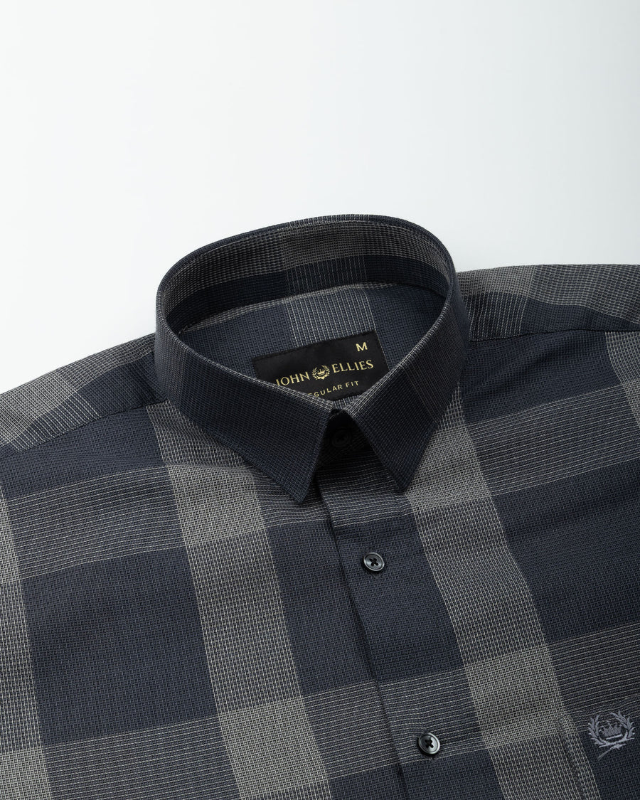 Magnus Grey Check Cotton Shirt